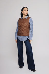 Saeff® SubtArmor Level 1 Stab-Resistant Adjustable Waist Puffer Vest (Brown)