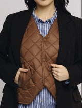 Saeff® SubtArmor Level 1 Stab-Resistant Adjustable Waist Puffer Vest (Brown)