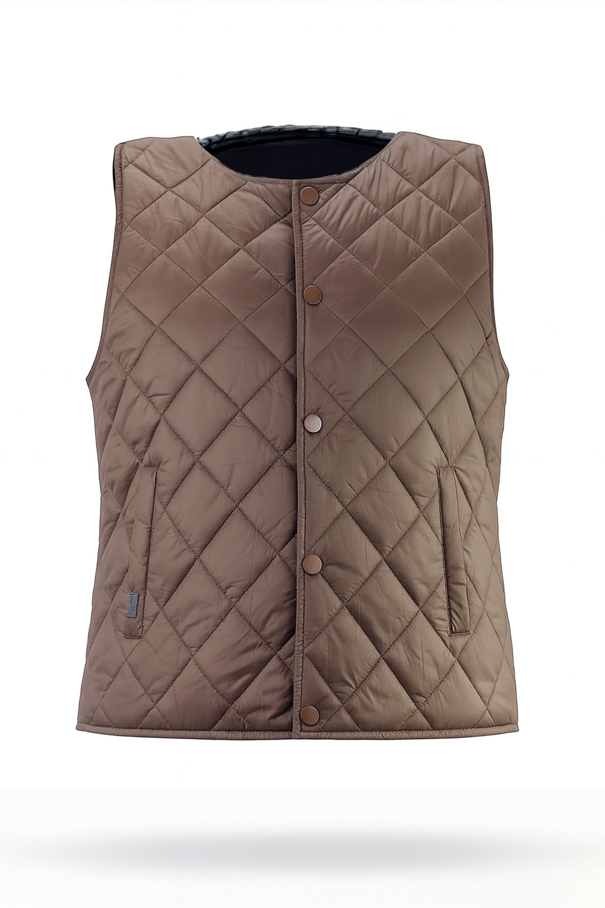 Saeff® SubtArmor Level 1 Stab-Resistant Adjustable Waist Puffer Vest (Brown)