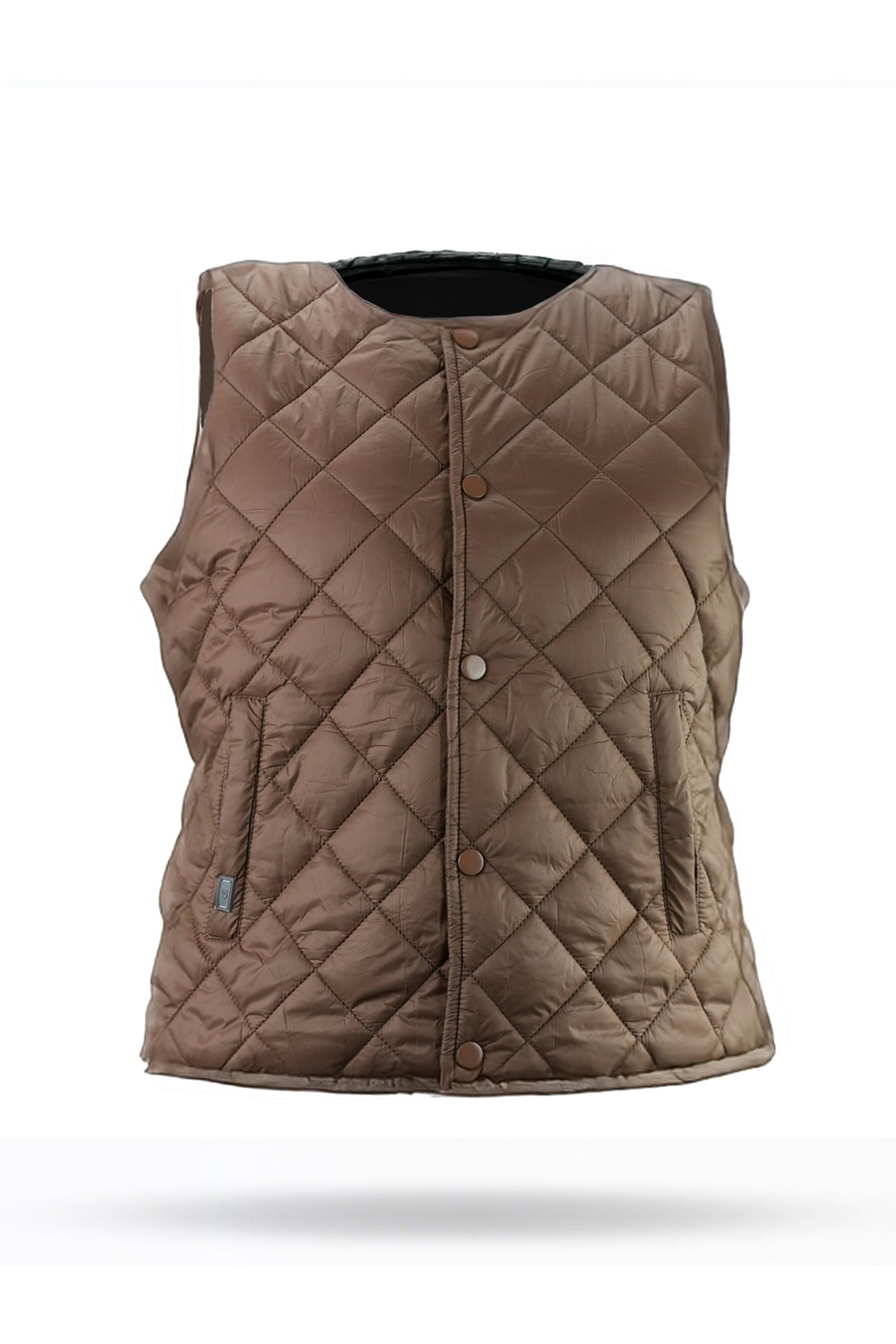 Saeff® SubtArmor Level 1 Stab-Resistant Adjustable Waist Puffer Vest (Brown)