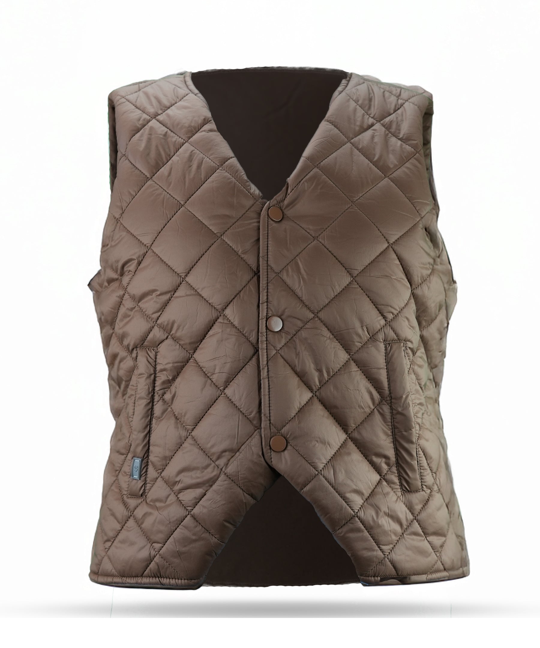 Saeff® SubtArmor Level 1 Stab-Resistant Adjustable Waist Puffer Vest (Brown)